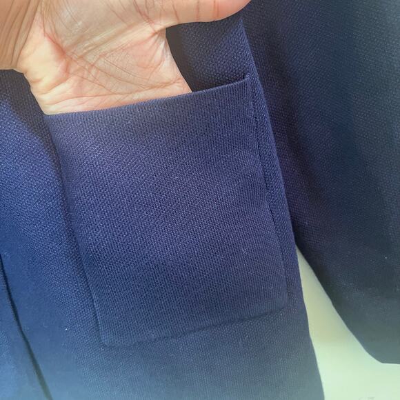 Kancy Kole Cardigan Blazer Knit Jacket 2XL NWT Navy Blue Pockets Office Capsule - Picture 3 of 7
